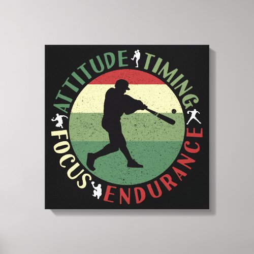 Motivational Baseball Mindset _ Team Values Canvas Print