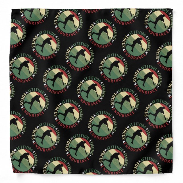 Motivational Baseball Team Values Bandana (Front)