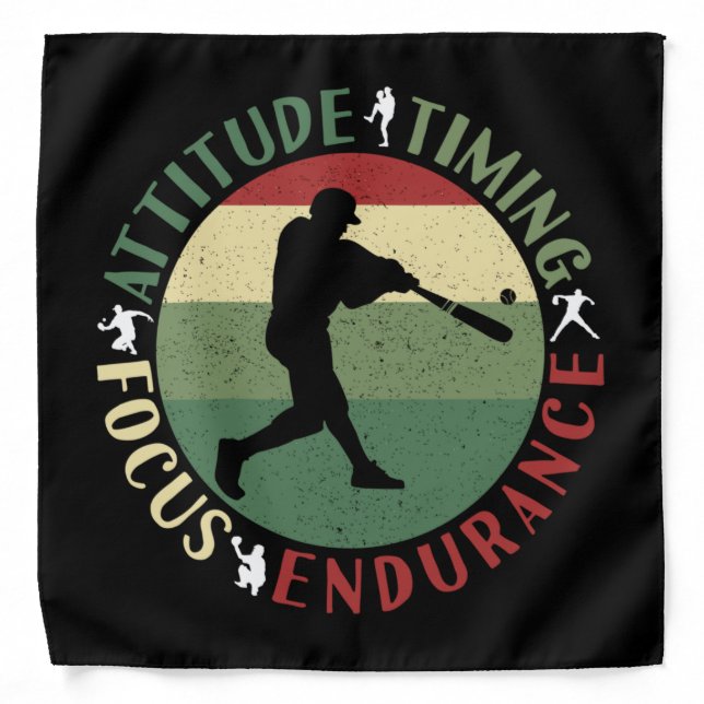 Motivational Baseball Team Values Bandana (Front)