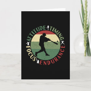 Motivational Baseball Team Values Card