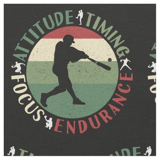 Motivational Baseball Team Values Fabric