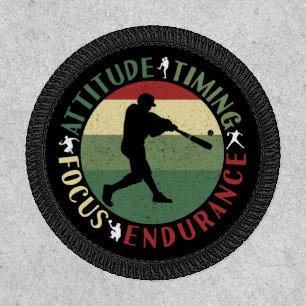 Motivational Baseball Team Values Patch