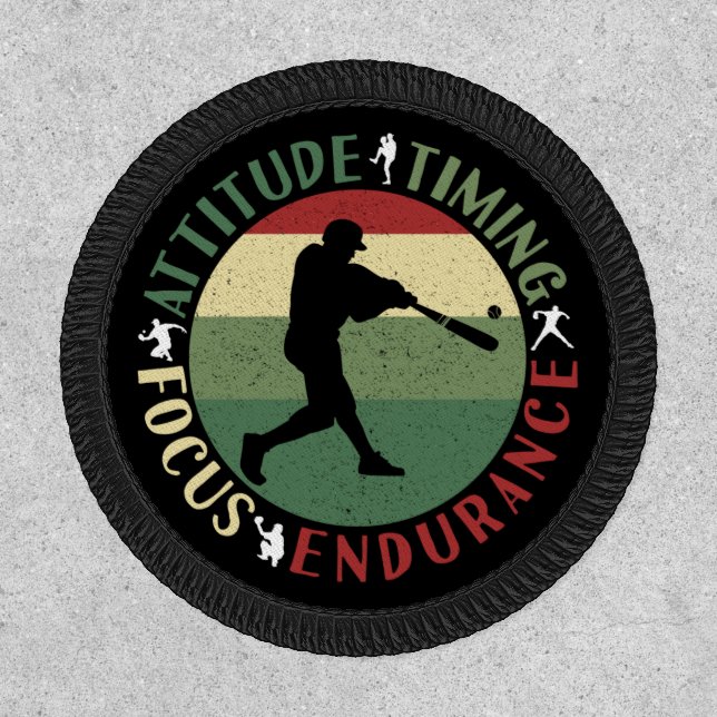 Motivational Baseball Team Values Patch (Front)