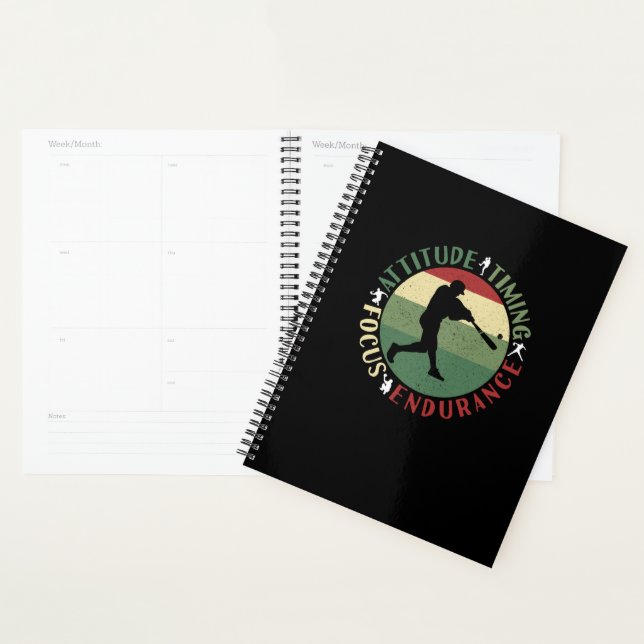 Motivational Baseball Team Values Planner (Display)