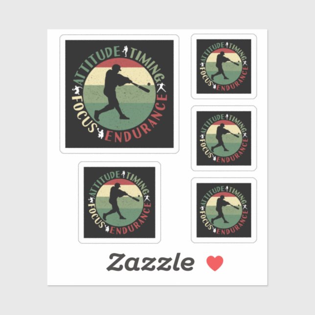 Motivational Baseball Team Values Sticker (Sheet)