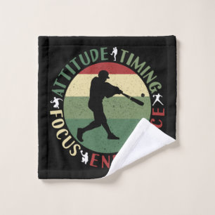 Motivational Baseball Team Values Wash Cloth