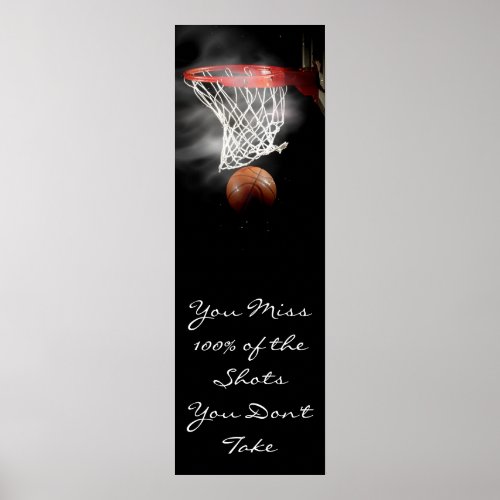 Motivational Basketball Door Poster