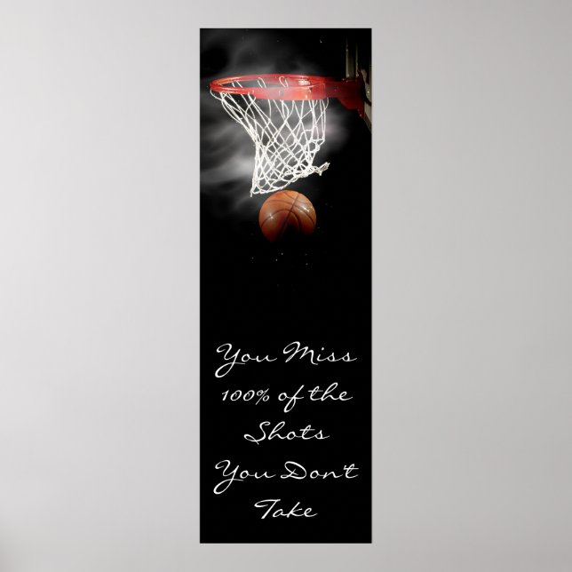 Motivational Basketball Door Poster (Front)