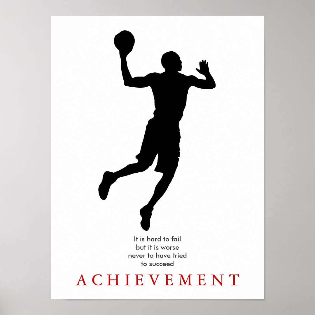 Motivational Basketball Player Poster | Zazzle