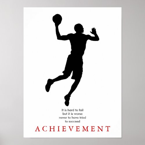 Motivational Basketball Player Poster