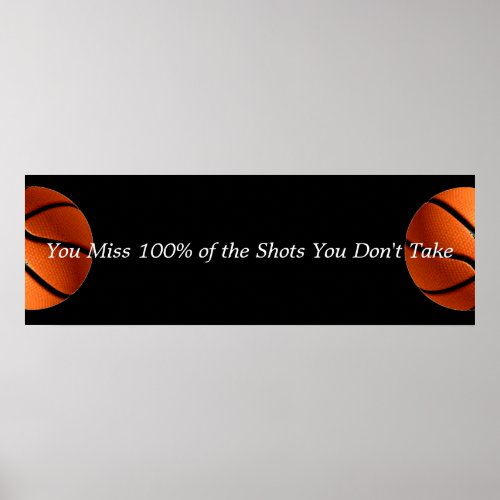 Motivational Basketball Quote Poster