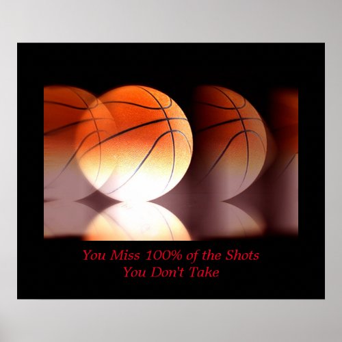 Motivational Basketball Sport Inspirational Poster