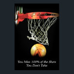 Motivational Basketball Sport Poster<br><div class="desc">I Love This Game. Popular Sports - Basketball Game Ball Image.</div>