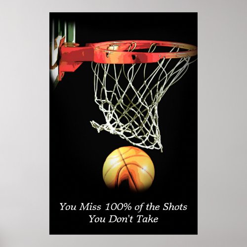 Motivational Basketball Sport Poster