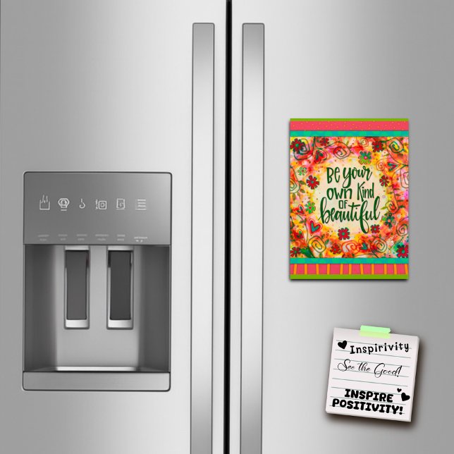 Motivational Be You Beautiful Floral Magnetic Card (Creator Uploaded)