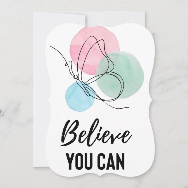 Motivational Believe You Can Note Card (Front)