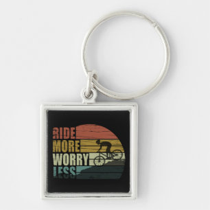 Motivational Bicycle Rider - Funny Cycling Quotes Keychain