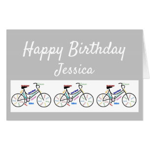 Motivational Bike Bicycle Cycling Sport Custom Card