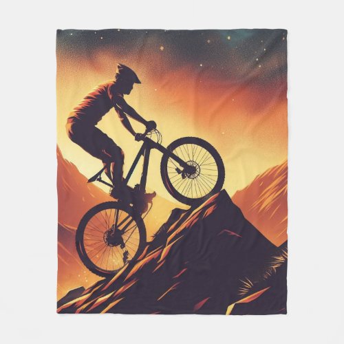 Motivational Bike Bicycle Cycling Sport Hobby Fleece Blanket