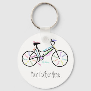 Motivational Bike, Bicycle, Cycling, Sport, Hobby Keychain