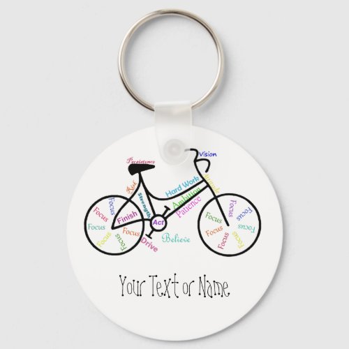 Motivational Bike Bicycle Cycling Sport Hobby  Keychain