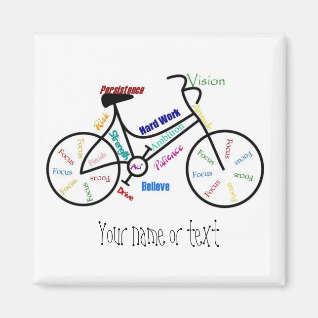 Motivational Bike, Bicycle, Cycling, Sport, Hobby Magnet (Front)