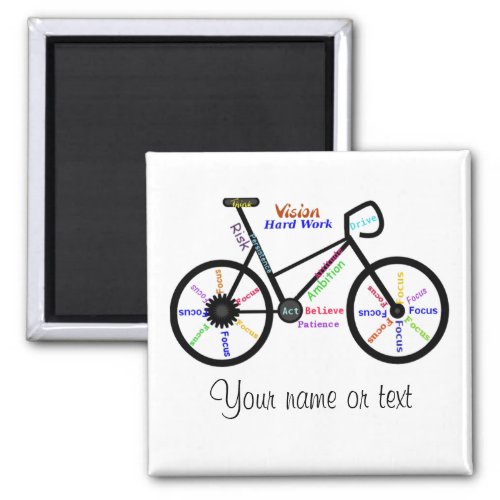 Motivational Bike Bicycle Cycling Sport Hobby Magnet