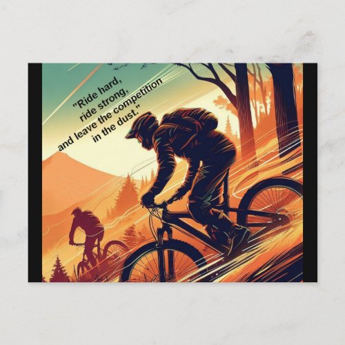 Motivational Bike Bicycle Cycling Sport Hobby Postcard