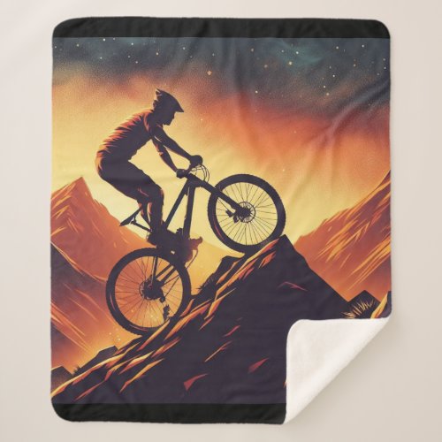 Motivational Bike Bicycle Cycling Sport Hobby Sherpa Blanket