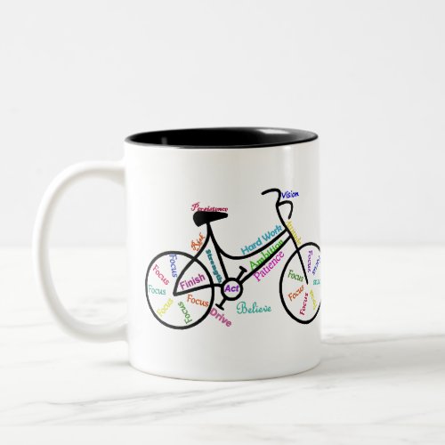 Motivational Bike Bicycle Cycling Sport Hobby Two_Tone Coffee Mug