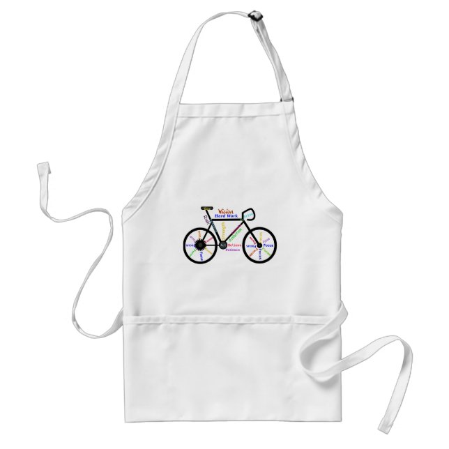Motivational Bike, Cycle, Biking, Sport Words Adult Apron (Front)