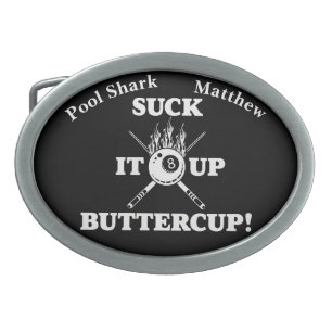 Motivational Billiards Quote With Bold Design Belt Buckle