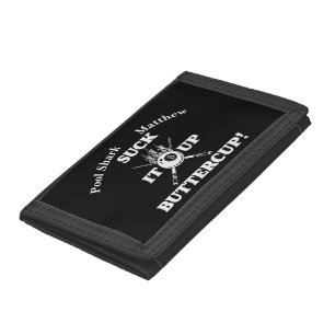 Motivational Billiards Quote With Bold Design Tri-fold Wallet