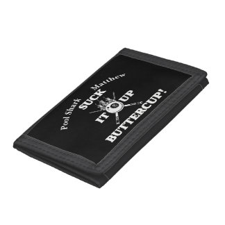 Motivational Billiards Quote With Bold Design Tri-fold Wallet