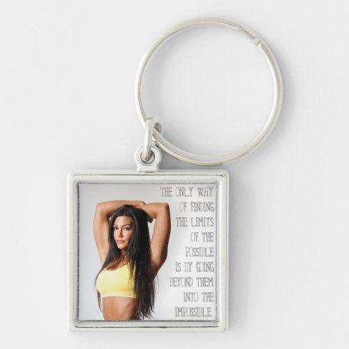 Motivational Bodybuilding Gym Keychain