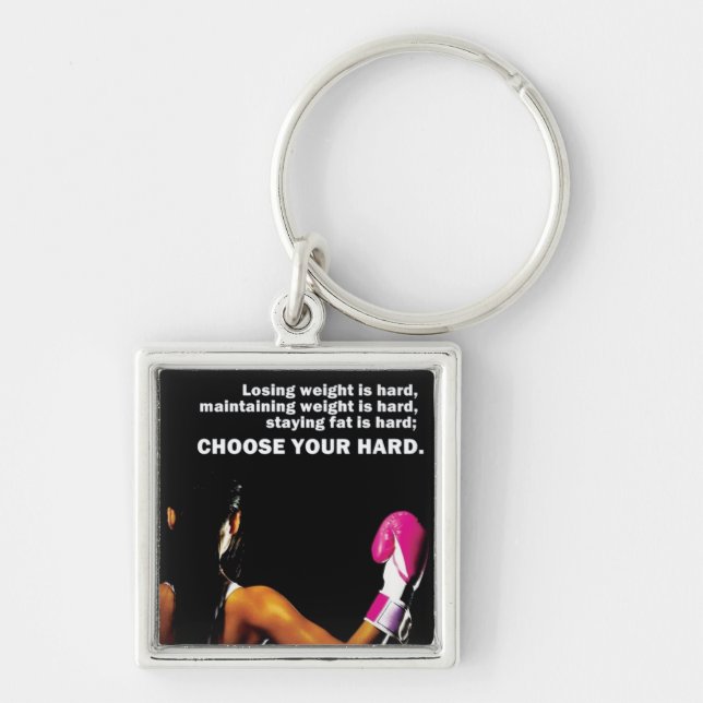 Motivational Bodybuilding Gym Keychain (Front)