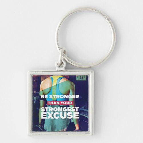 Motivational Bodybuilding Gym Keychain