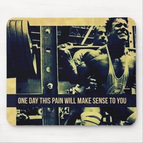 Motivational Bodybuilding Gym Mouse Pad