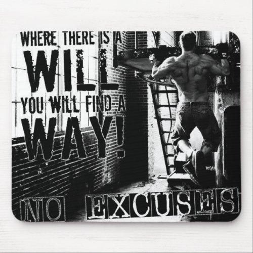 Motivational Bodybuilding Gym Mouse Pad