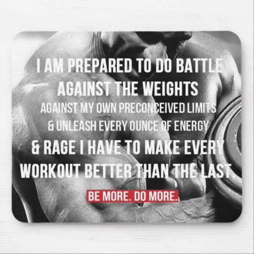 Motivational Bodybuilding Gym Mouse Pad