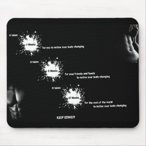 Motivational Bodybuilding Gym Mouse Pad