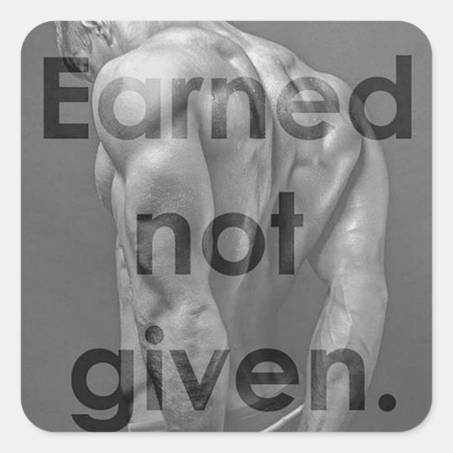 Motivational Bodybuilding Gym Sticker (Front)
