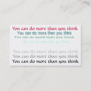 Motivational Business Card