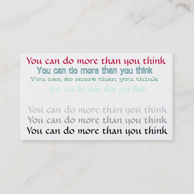Motivational Business Card (Front)