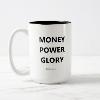Motivational Business Quote Black and White Two-Tone Coffee Mug