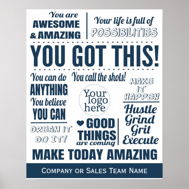 Motivational Business Sales Team Poster (Front)