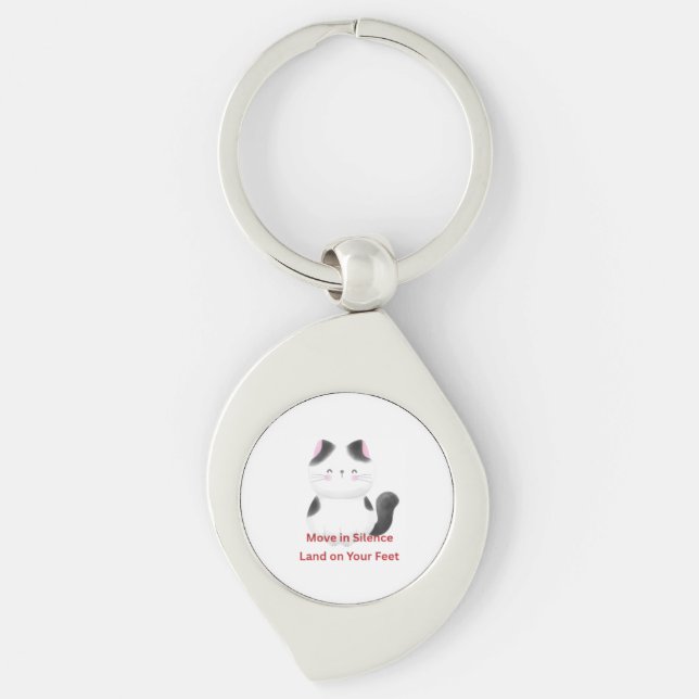 Motivational Cat Graphic  Keychain (Front)
