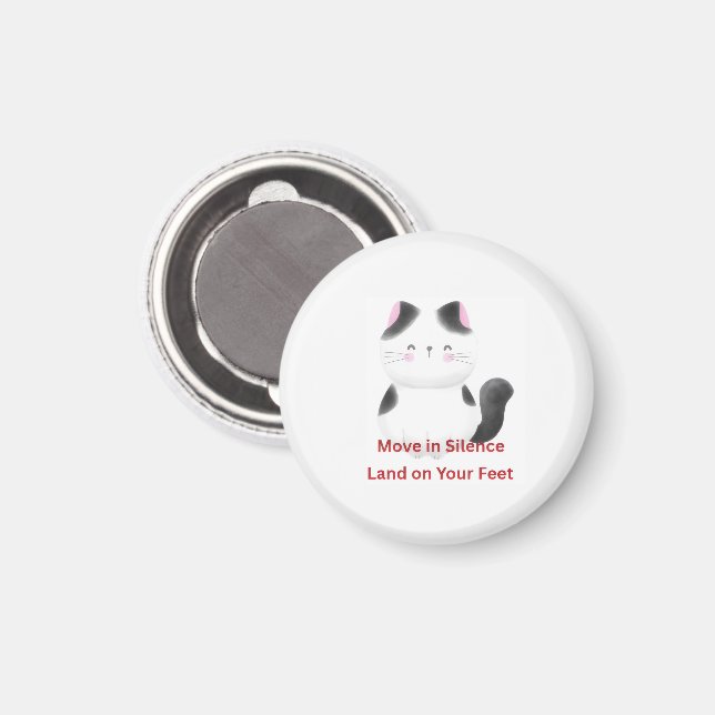 Motivational Cat Graphic  Magnet (Front/Back)