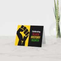 Motivational Celebrating Black History Month  BHM Holiday Card