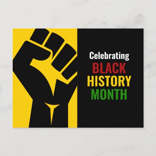 Motivational Celebrating Black History Month Postcard